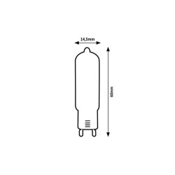 LED lemputė G9 Filament-LED 4W 4000K Neutrali balta