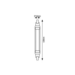 LED lemputė R7s SMD-LED 8W 2700K Šilta balta