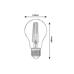 LED SMART lemputė LED 6W Filament-LED 6W A60 2700-6500K CCT keičiama balta spalva