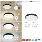 Lubinis lauko šviestuvas Tartu LED 18W 2800-6000K CCT keičiama balta spalva (Matinė Juoda)