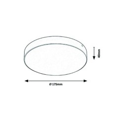 Lubinis lauko šviestuvas Tartu LED 18W 2800-6000K CCT keičiama balta spalva (Matinė Juoda)