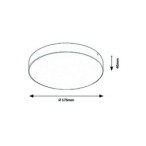 Lubinis lauko šviestuvas Tartu LED 18W 2800-6000K CCT keičiama balta spalva (Matinė Juoda)