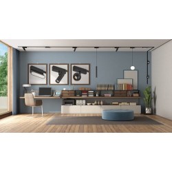 LiTrack magnetinės sistemos šviestuvas Line04W 3000K Šilta balta (Juoda)