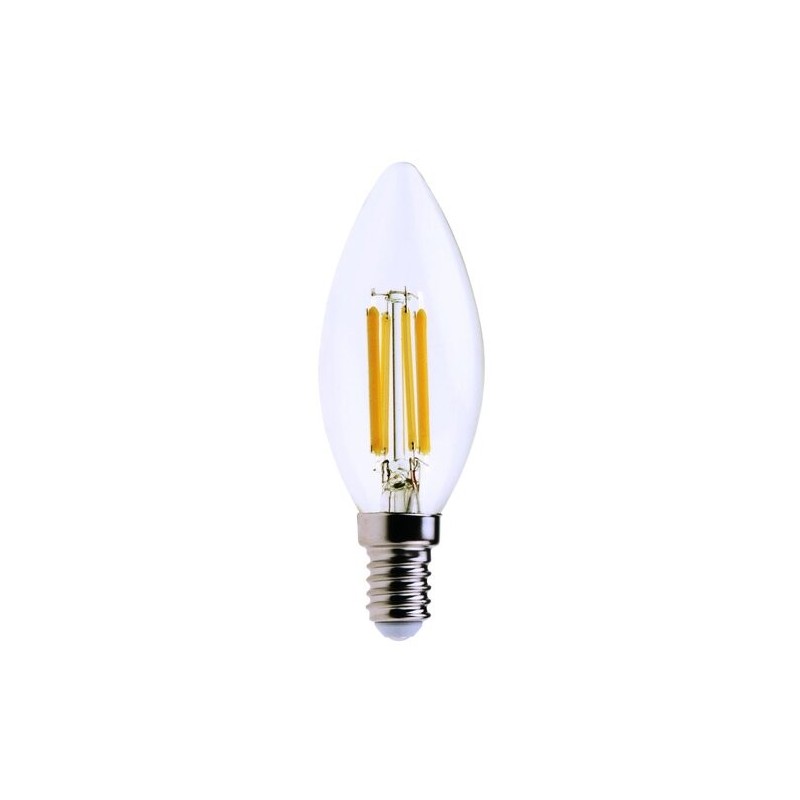 LED lemputė E14 Filament-LED 6W C35 4000K Neutrali balta