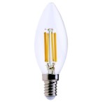 LED lemputė E14 Filament-LED 6W C35 4000K Neutrali balta