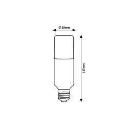 LED lemputė E27 SMD-LED 9W T39 4000K Neutrali balta
