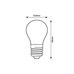 LED lemputė E27 Filament-LED 7W A60 2700K Šilta balta