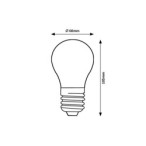 LED lemputė E27 Filament-LED 7W A60 2700K Šilta balta