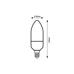 LED lemputė E14  SMD-LED 9W C35 3000K Šilta balta