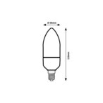 LED lemputė E14  SMD-LED 9W C35 3000K Šilta balta