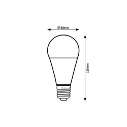 LED lemputė E27 SMD-LED 10W A60 6500K Šalta balta