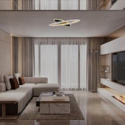 Lubinis šviestuvas Taneli2 LED 70W 3000, 4000, 6000K CCT keičiama balta spalva (Juoda, Aukso)