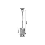Pakabinamas lauko šviestuvas Tarpa E27 1x MAX 40W (juoda)