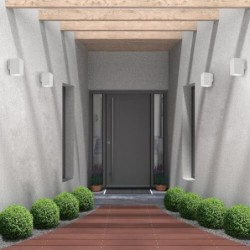 Sieninis lauko šviestuvas Urfa LED 9W 2700, 4000, 6500K CCT keičiama balta spalva (balta)
