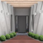 Sieninis lauko šviestuvas Urfa LED 9W 2700, 4000, 6500K CCT keičiama balta spalva (balta)