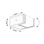Sieninis lauko šviestuvas Cubbington LED 10W 4000K Neutrali balta (juoda)