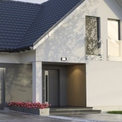 Sieninis lauko šviestuvas Cubbington LED 10W 4000K Neutrali balta (juoda)