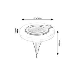 Įsmeigiamas lauko šviestuvas Bokod LED 0.05W 2500-3000K CCT keičiama balta spalva (juoda)