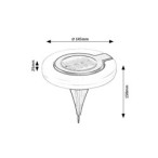 Įsmeigiamas lauko šviestuvas Bokod LED 0.05W 2500-3000K CCT keičiama balta spalva (juoda)