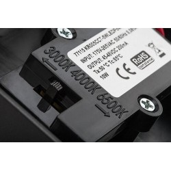 Sieninis lauko šviestuvas Zaragoza LED 9W 2700, 4000, 6500K CCT keičiama balta spalva (juoda)