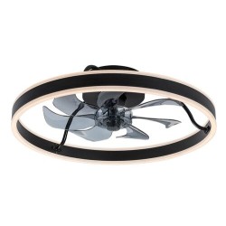 Lubinis šviestuvas Fanfy LED 40W 3000, 4000, 6000K CCT keičiama balta spalva (juoda)