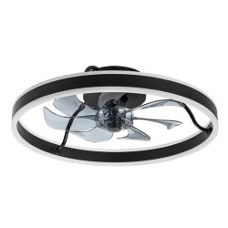 Lubinis šviestuvas Fanfy LED 40W 3000, 4000, 6000K CCT keičiama balta spalva (juoda)