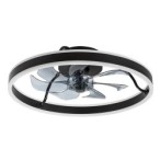 Lubinis šviestuvas Fanfy LED 40W 3000, 4000, 6000K CCT keičiama balta spalva (juoda)