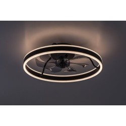 Lubinis šviestuvas Fanfy LED 40W 3000, 4000, 6000K CCT keičiama balta spalva (juoda)