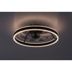 Lubinis šviestuvas Fanfy LED 40W 3000, 4000, 6000K CCT keičiama balta spalva (juoda)