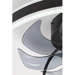 Lubinis šviestuvas Fanfy LED 40W 3000, 4000, 6000K CCT keičiama balta spalva (juoda)