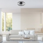 Lubinis šviestuvas Fanfy LED 40W 3000, 4000, 6000K CCT keičiama balta spalva (juoda)