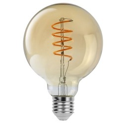 LED lemputė E27 Filament-LED 4W G95 2200K Šilta balta