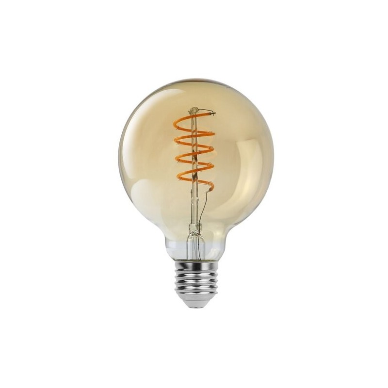 LED lemputė E27 Filament-LED 4W G95 2200K Šilta balta