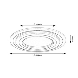 Lubinis šviestuvas Taneli2 LED 56W 3000, 4000, 6000K CCT keičiama balta spalva (Chromo)