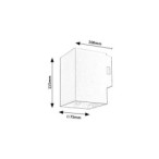 Sieninis lauko šviestuvas Urfa LED 9W 2700, 4000, 6500K CCT keičiama balta spalva (juoda)