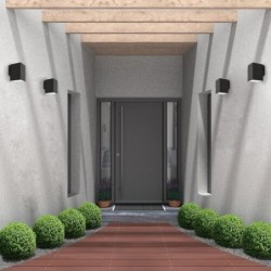 Sieninis lauko šviestuvas Urfa LED 9W 2700, 4000, 6500K CCT keičiama balta spalva (juoda)