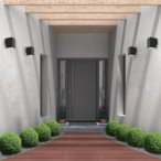 Sieninis lauko šviestuvas Urfa LED 9W 2700, 4000, 6500K CCT keičiama balta spalva (juoda)