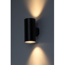 Sieninis lauko šviestuvas Urfa LED 18W 2700, 4000, 6500K CCT keičiama balta spalva (juoda)