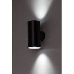 Sieninis lauko šviestuvas Urfa LED 18W 2700, 4000, 6500K CCT keičiama balta spalva (juoda)