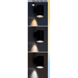 Sieninis lauko šviestuvas Urfa LED 18W 2700, 4000, 6500K CCT keičiama balta spalva (juoda)