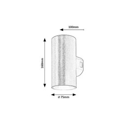 Sieninis lauko šviestuvas Urfa LED 18W 2700, 4000, 6500K CCT keičiama balta spalva (juoda)