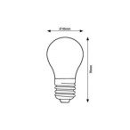 LED lemputė E27 Filament-LED 6W G45 2700K Šilta balta
