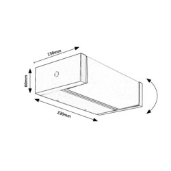 Sieninis lauko šviestuvas Cubbington LED 18W 4000K Neutrali balta (juoda)