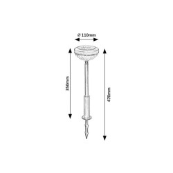 Įsmeigiamas lauko šviestuvas Monor LED 0.1W 3000K Šilta balta (juoda)