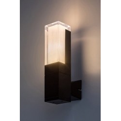 Sieninis lauko šviestuvas Darvas LED 7W 2700, 4000, 6000K CCT keičiama balta spalva (juoda)