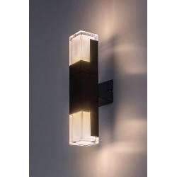 Sieninis lauko šviestuvas Darvas LED 12W 2700, 4000, 6000K CCT keičiama balta spalva (juoda)