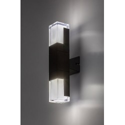 Sieninis lauko šviestuvas Darvas LED 12W 2700, 4000, 6000K CCT keičiama balta spalva (juoda)