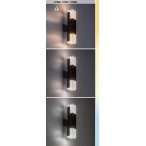 Sieninis lauko šviestuvas Darvas LED 12W 2700, 4000, 6000K CCT keičiama balta spalva (juoda)