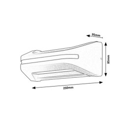 Sieninis lauko šviestuvas Kobarid LED 20W 4000K Neutrali balta (juoda)