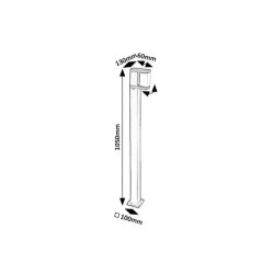 Pastatomas lauko šviestuvas Cubbington LED 10W 4000K Neutrali balta (juoda)